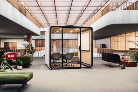 Effiziente Raumlösungen mit Framery: Neue Telefon- und Besprechungsboxen in unserem Showroom