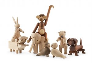 Rabbit, Hippo, Monkey, Elephant, Love Bird, Bear and Dachshund by Kai Bojesen (© Rosendahl Design Group)