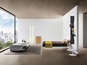 Alu Bett, Regal Randomissimo, Flow Low Table, Grafo Sofa (© MDF Italia)