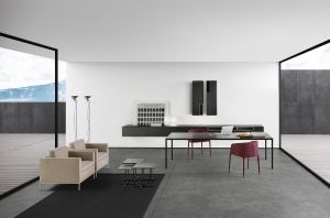 Tense Tisch, Pad Sessel, Beistelltische K-Tables, Sideboard InMotionSystem (© MDF Italia)