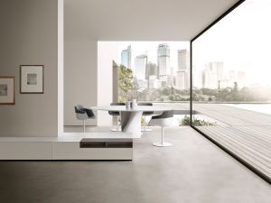 S Table, St&uuml;hle Flow Slim, InMotion System (© MDF Italia)
